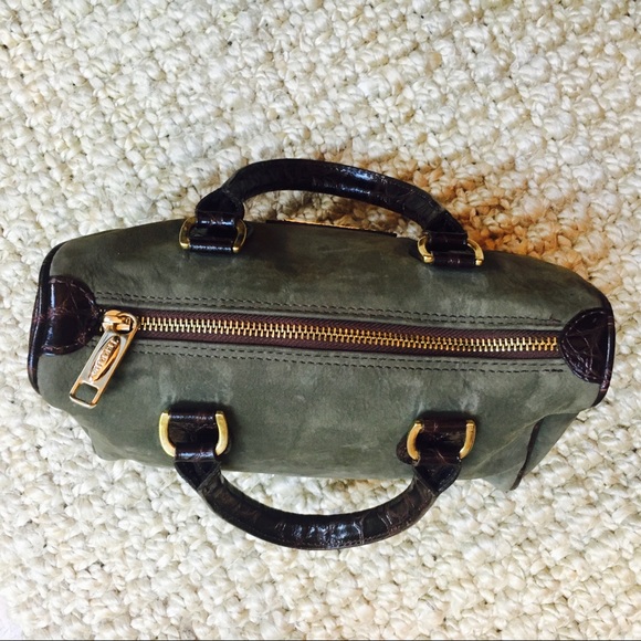 Terrida Italy Mini Leather/Crocodile Satchel - Picture 2 of 4